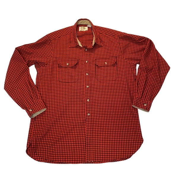 Cabela's Other - Cabela's Flannel Shirt Mens XL Red Black Buffalo Check Button Front Hunting